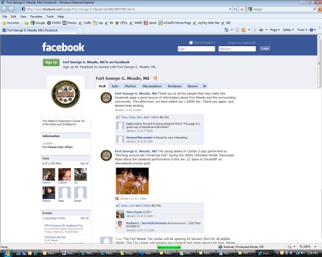 Fort Meade\&#039;s Facebook page fills with fans 