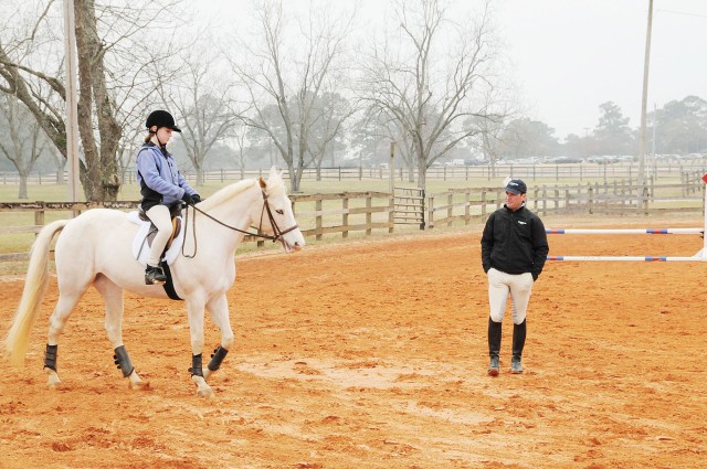 Gold medalist instructs local equestrians at Fort Rucker