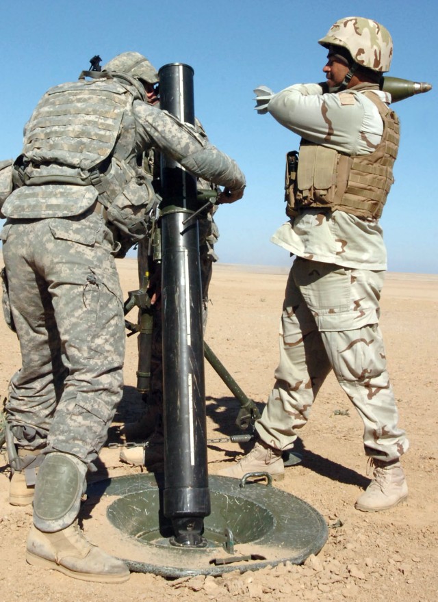 firing live mortar rounds