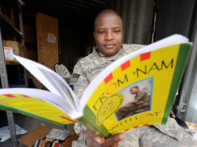 Spc. Shanesel Dawson, a Shreveport, La., native, and the Nuclear Biological and Chemical noncommissioned officer in charge for 1083rd Transportation Company, 264th Combat Support Supply Battalion, 15th Sustainment Brigade, 13th Sustainment Command...