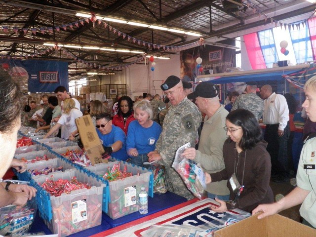 Packages bound for troops overseas