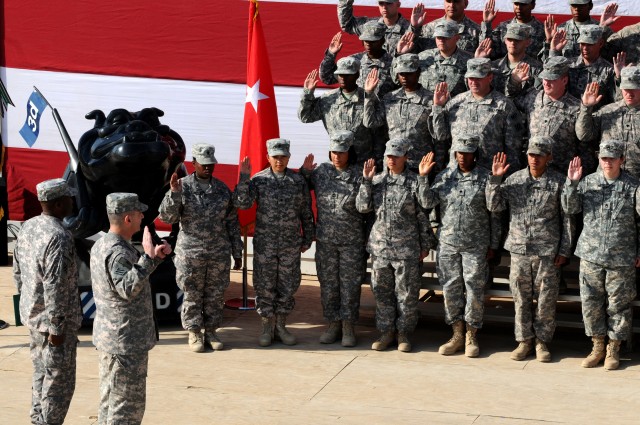 54 TF Marne Soldiers reenlist
