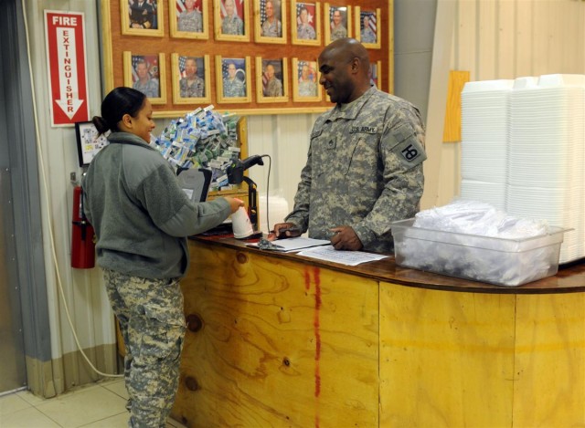 Service members, third country nationals come together at Oasis dining facility