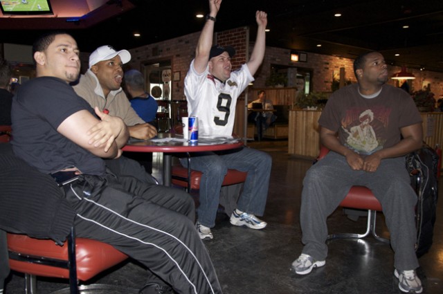 Super Bowl XLIV plays in Gatway Club on Casey