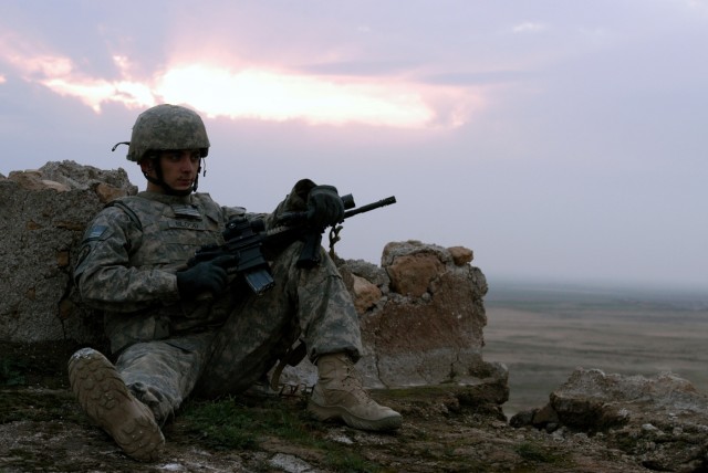 CONTINGENCY OPERATING LOCATION Q-WEST, Iraq - Sgt. Seth A. Bloodworth - a Lake Cormorant, Miss., native and truck commander with A Company, 2nd Battalion, 198th Combined Arms, 155th Brigade Combat Team, the Q-West force protection company from...