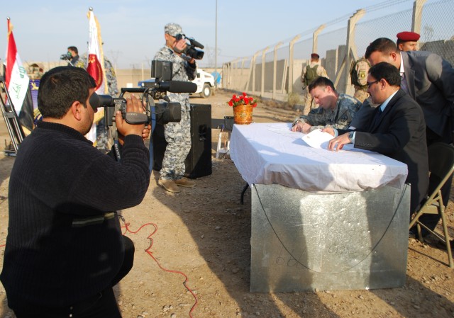 Signing over the station