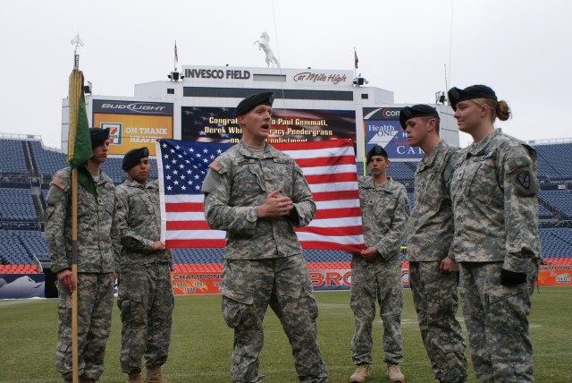 Soldiers re-enlist on gridiron