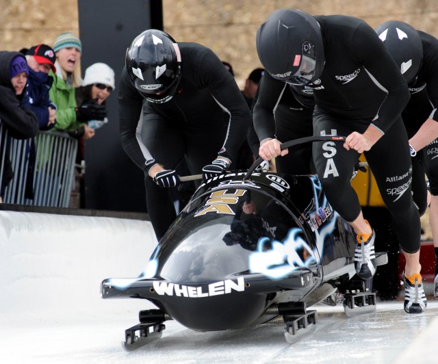 Soldier-athletes begin training on Olympic ice at Whistler Sliding Center