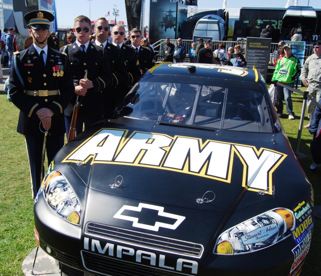 The U.S. Army Drill Team at Daytona 500