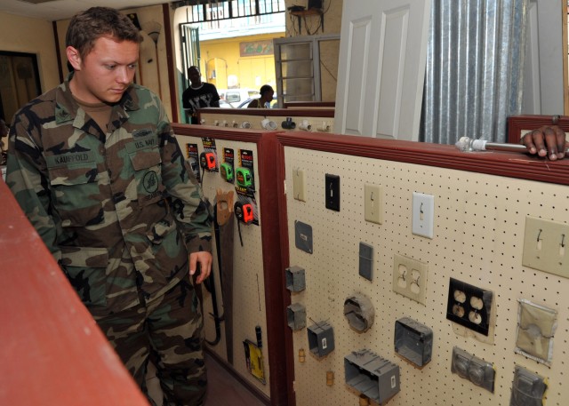 Seabees provide electricity to Cap-Haitien orphanage
