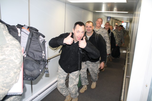 New York National Guard Soldiers Heading Out