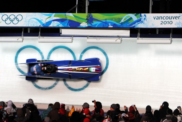 Soldiers shine in two-man bobsled