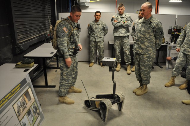 TRADOC Commander Meets Robot