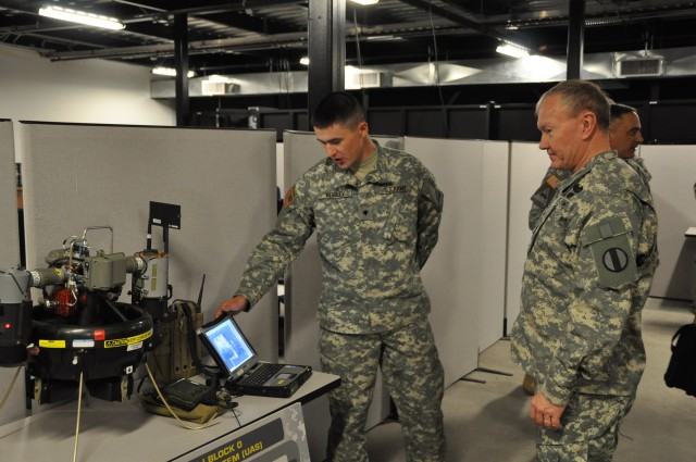 TRADOC Commander Learns about Aerial Vehicle