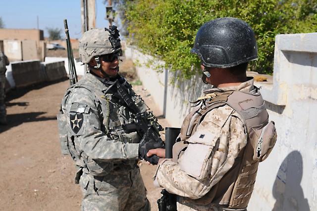 Soldiers check polling sites
