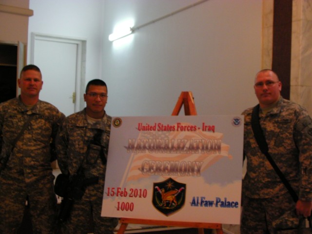 Cpl. Pramote Karngkarn, a mechanic with the 724th Transportation Company, 264th Combat Sustainment Support Battalion, 15th Sustainment Brigade, 13th Sustainment Command (Expeditionary), and Bangkok, native; 1st Sgt. Christopher Haines, the 724th...