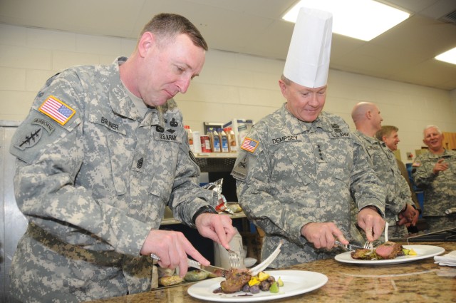 TRADOC leaders try foods