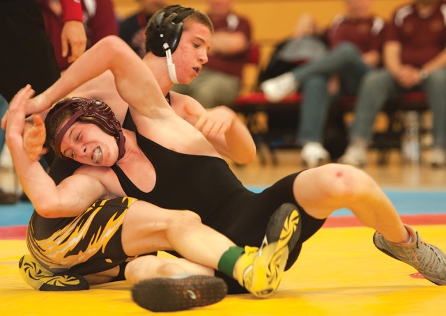 While defending their D1 wrestling title, Patch High School students became DoDDS-Europe wrestling champs