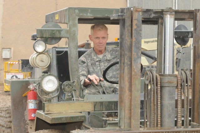 Master Sgt. Clarence L. Mooi, the noncommissioned officer in charge of the maintenance control shop with the 3666th Support Maintenance Company out of Phoenix, Ariz., 541st Combat Sustainment Support Battalion, 15th Sustainment Brigade, 13th Sustainm...