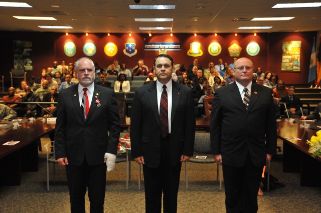 At attention