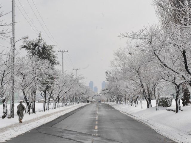 Snow covers Korea during Key Resolve/Foal Eagle