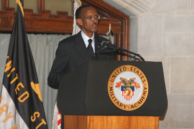 Rwanda president visits West Point