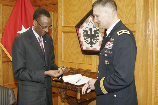 Rwanda president visits West Point