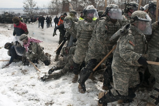 U.S. KFOR gets familiar with multi-national crowd control techniques