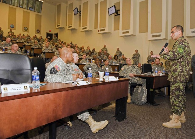 Top Afghan Army NCO, police chief visit Camp Atterbury