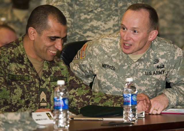 Top Afghan Army NCO, police chief visit Camp Atterbury