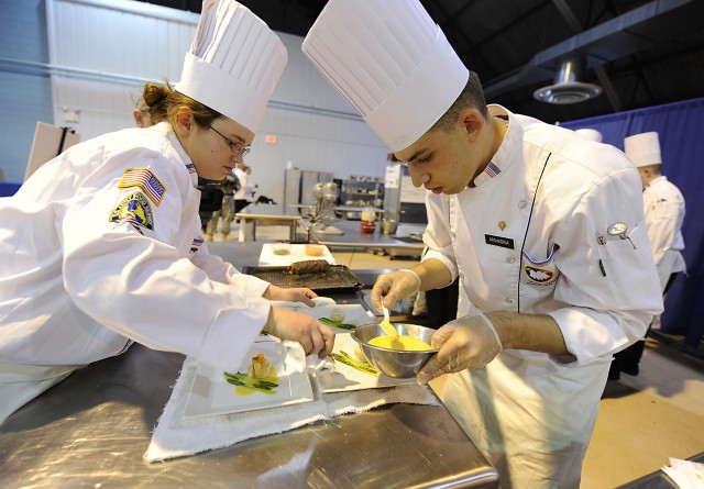Army Reserve competes in Student Team Skills event at Army Culinary Arts Competition
