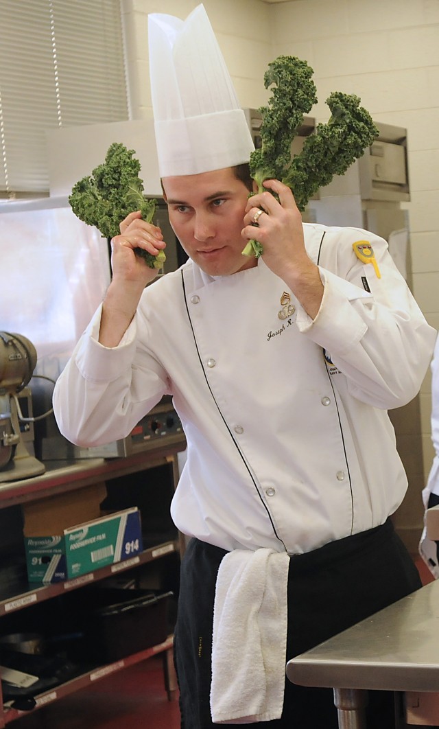 Staff Sgt. Joseph Parker competes in Nutritional Hot Food Challenge