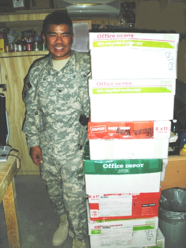 Care Packages Air Dropped to Soldiers