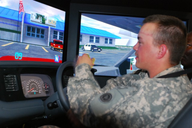 Driving simulators prepare troops for real thing