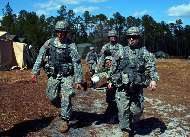 New York National Guard Artillery Medics Practice for Mass Casualties