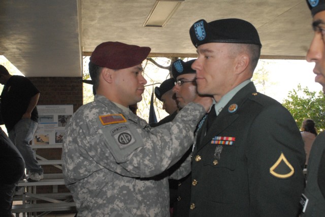 Son welcomes stepfather to active duty