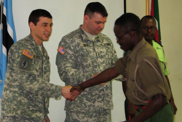 U.S. Army Africa NCOs share ideas in Botswana