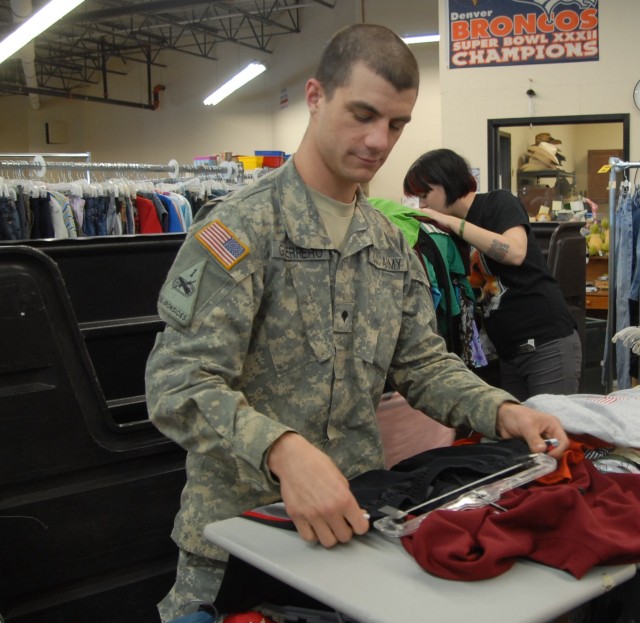 Warhorse Soldiers volunteer at local Goodwill