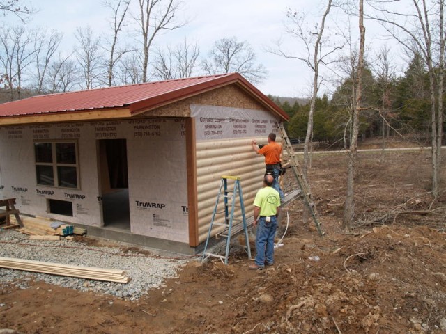 Cabin construction for Camp Hope