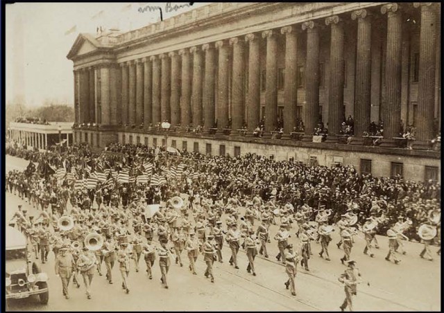 The U.S. Army Band marches
