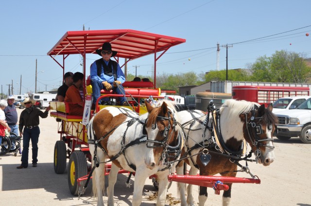 Wagons at the Cowboys for Heroes