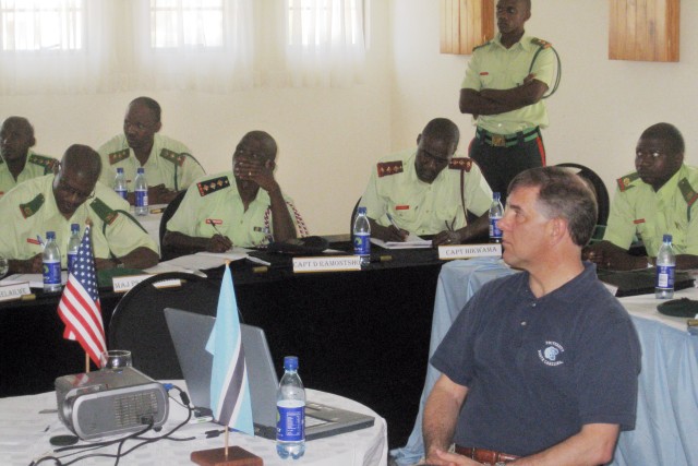 Soldiers and civilians complete disaster management workshop in Botswana