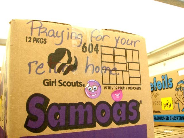 Girl Scouts collect more than 10,000 boxes of cookies for deployed Soldiers