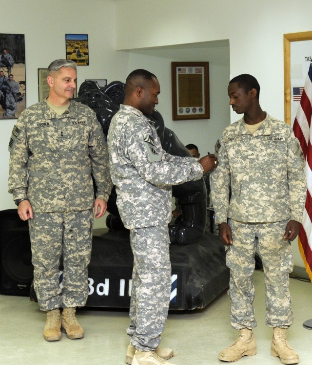 TF Marne combat patch ceremony