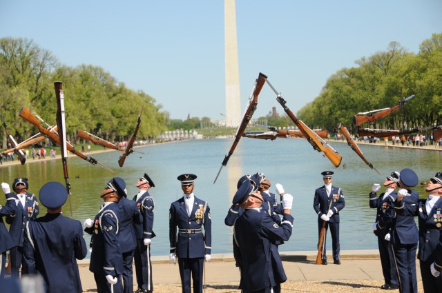 Service drill teams showcase precision at festival