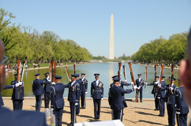 Service drill teams showcase precision at festival