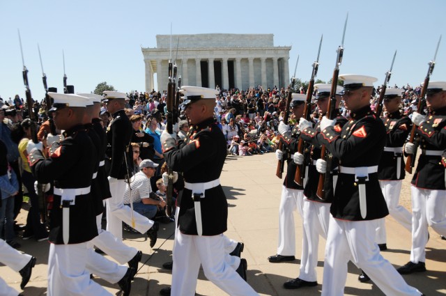 Service drill teams showcase precision at festival