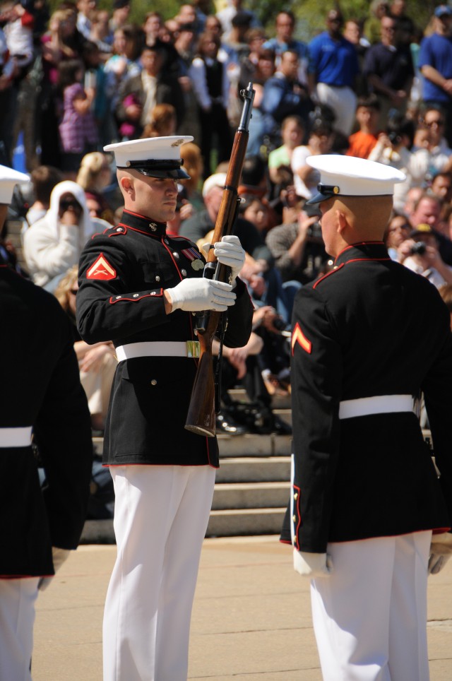 Service drill teams showcase precision at festival   