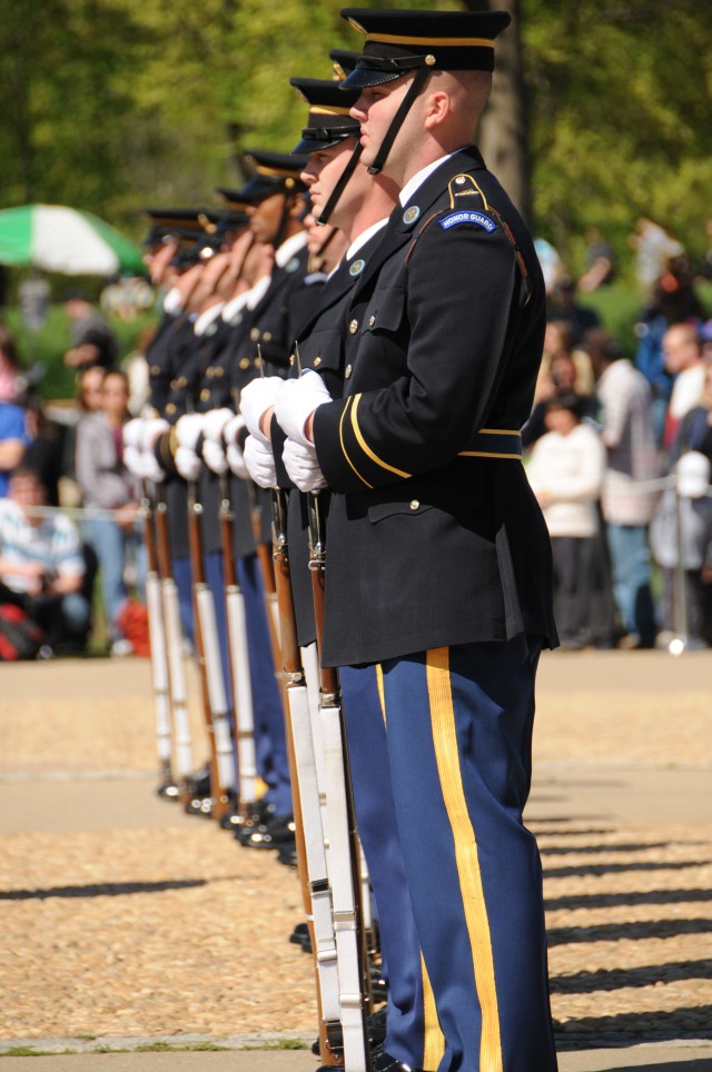 Service drill teams showcase precision at festival