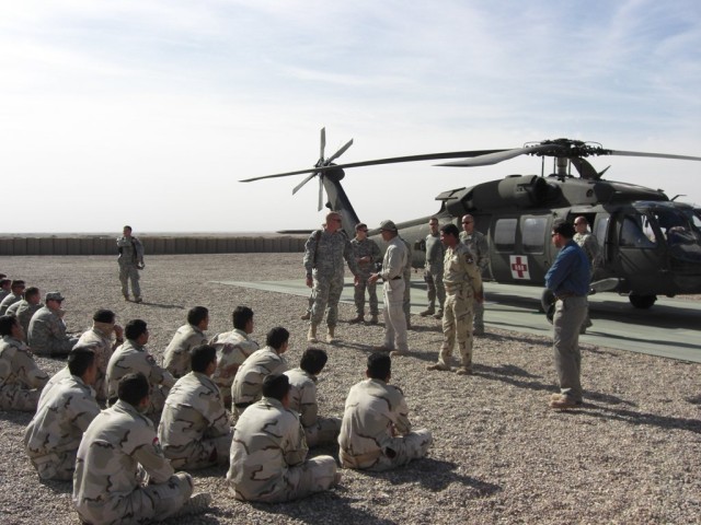 Iraqi medics take flight with MEDEVAC training
